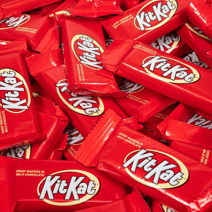 Barras de chocolate con leche KIT KAT®, tamaño snack, caja a granel de 5 lb