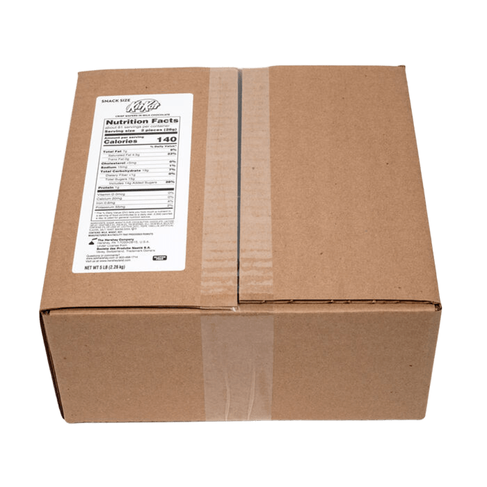 Barras de chocolate con leche KIT KAT®, tamaño snack, caja a granel de 5 lb