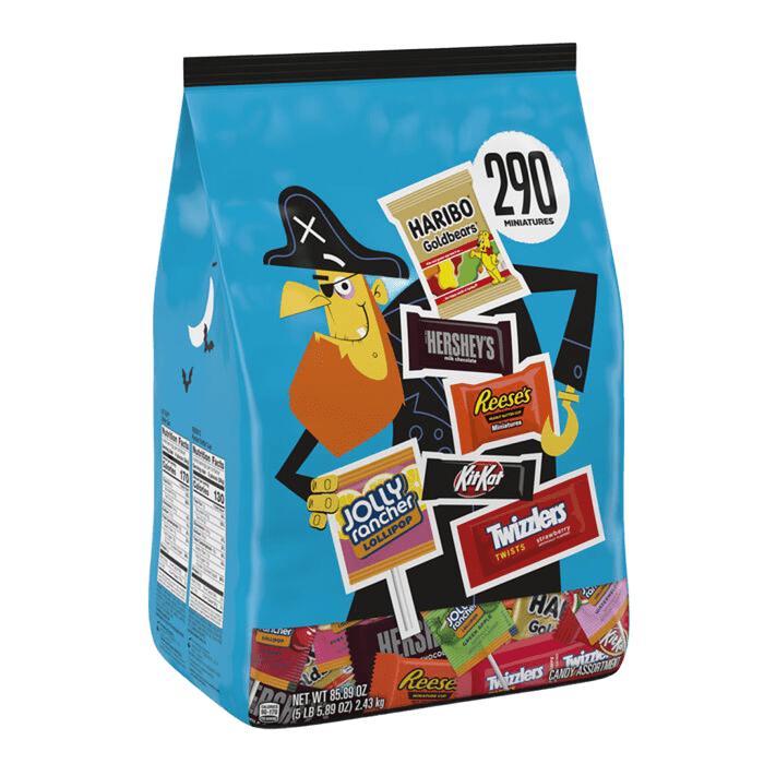 Miniaturas de dulces de Halloween, bolsa a granel, 290 piezas (85,89 oz)
