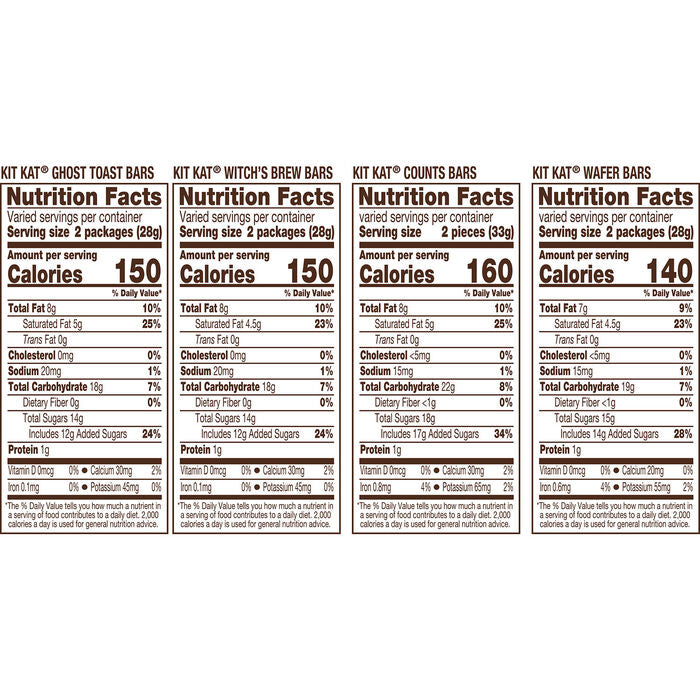 Kit Kat® Surtido de dulces de Halloween, tamaño snack, bolsa de 897 g (60 unidades)