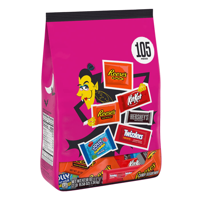 Bolsa de dulces de Halloween a granel, 105 unidades (47,58 oz)