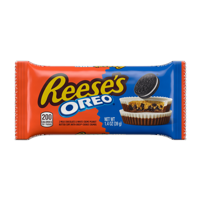 Miniaturas OREO® de REESE'S, chocolate con leche y crema blanca, paquete de 24 dulces para compartir